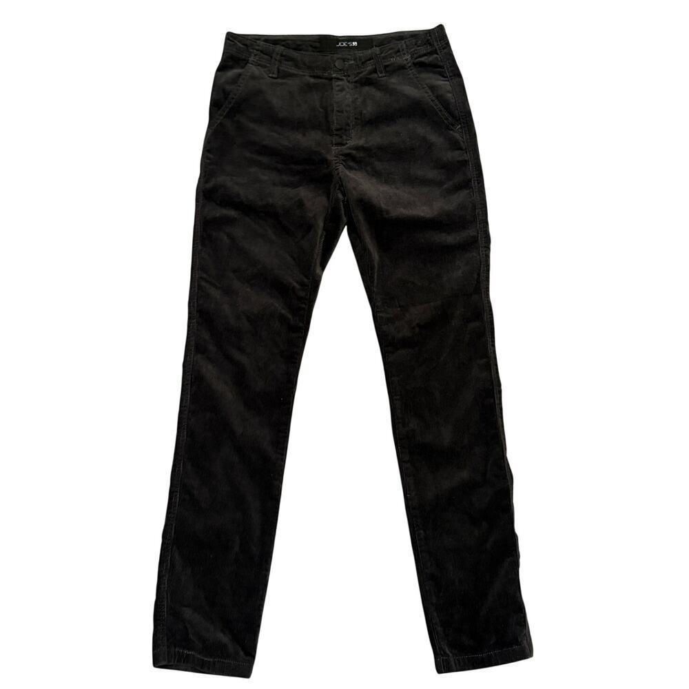 Joe’s Jeans Corduroy Pants Women 16 Charcoal Gray Straight Leg Low Rise Fall